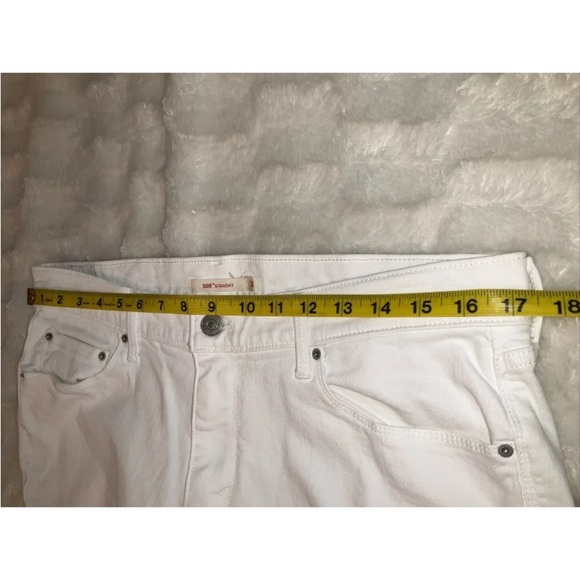 Levi's Classic 505 Red Tag Straight Leg Mid Rise Stretch Denim Jeans Size 32 - Picture 5 of 7